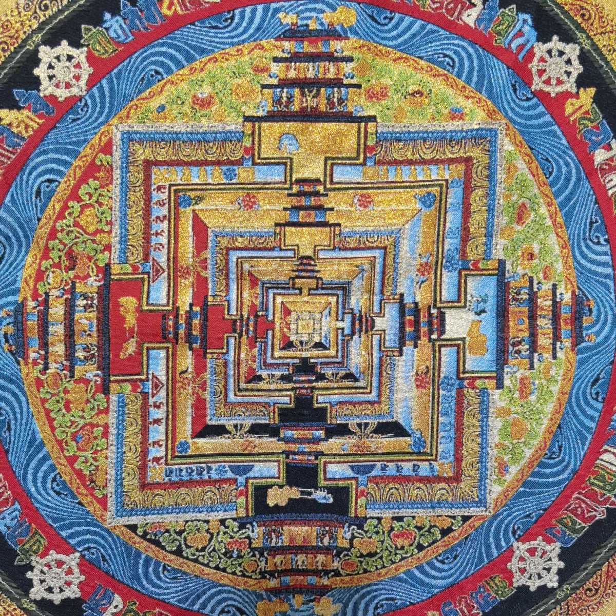 Traditional Hand-Painted Shakyamuni Buddha Thangka detail 1