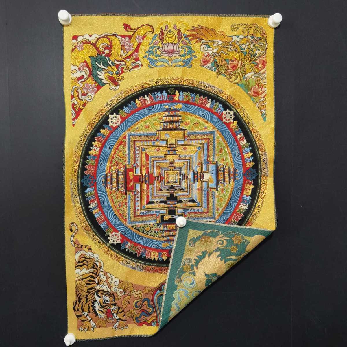 Traditional Hand-Painted Shakyamuni Buddha Thangka detail 3